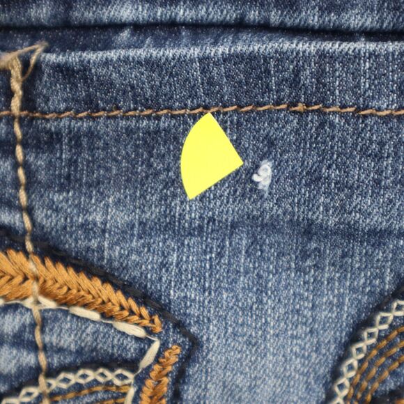 Iei Pants Womens 3 Blue Sophia Hipster Flare Mid Rise Medium Wash Denim Jeans - Picture 13 of 16